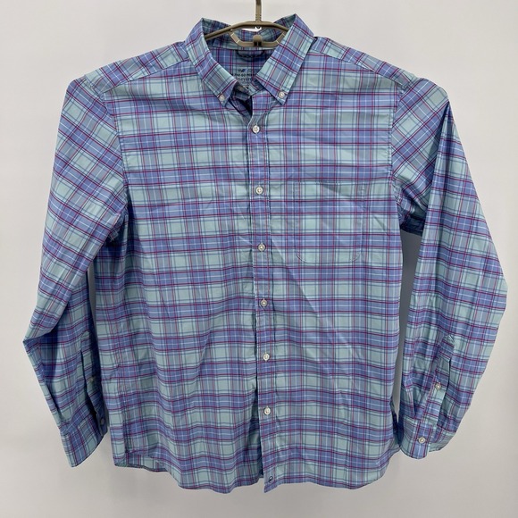 Vineyard Vines OTG Performance Shirt Mens Large Plaid On The Go Long Sleeve Brrr - Picture 2 of 11